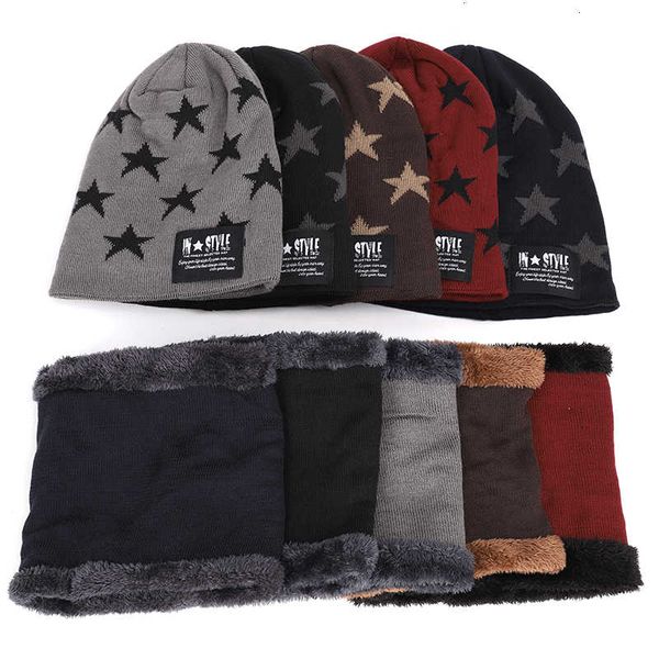 2021 new winter knit beanie scarf 2 pieces set pentagram men womens warm soft cap balaclava plus velvet thick hat bonnet male
2021 new winter knit beanie scarf 2 pieces set pentagram men womens warm soft cap balaclava plus velvet thick hat bonnet male
