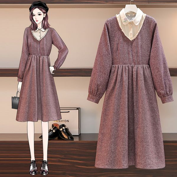 plus elegant female size the vintage purple of girly winter party 2021 long sleeve sweet wool dress warm clothes b7yd, White
plus elegant female size the vintage purple of girly winter party 2021 long sleeve sweet wool dress warm clothes b7yd, White