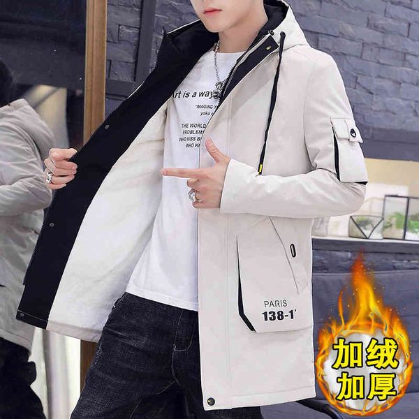 men's coat 2021 autumn and winter new medium long windbreaker men's casual fashion jacket, Black;brown
men's coat 2021 autumn and winter new medium long windbreaker men's casual fashion jacket, Black;brown