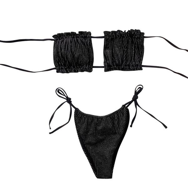 women's swimwear women solid ruched bikini brazilian set push-up pad swimsuit beachwear, White;black
women's swimwear women solid ruched bikini brazilian set push-up pad swimsuit beachwear, White;black