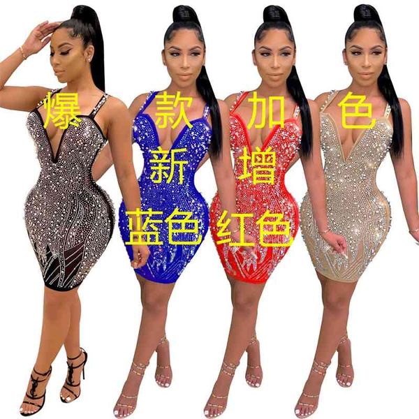 xqy8697 autumn and winter bubble bead diamond vneck perspective dress nightclub womens wear, Black;gray
xqy8697 autumn and winter bubble bead diamond vneck perspective dress nightclub womens wear, Black;gray