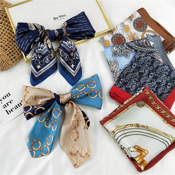 scarves 2021 autumn square satin silk for women novel printing ladies kerchief party neck cover femme gift clothing accessories, Blue;gray
scarves 2021 autumn square satin silk for women novel printing ladies kerchief party neck cover femme gift clothing accessories, Blue;gray