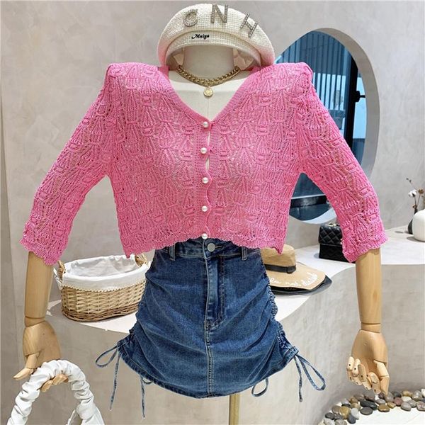 women's knits & tees clothing summer 2021 fashion versatile loose sweet temperament hollow out v-neck short knit shirt top, White
women's knits & tees clothing summer 2021 fashion versatile loose sweet temperament hollow out v-neck short knit shirt top, White