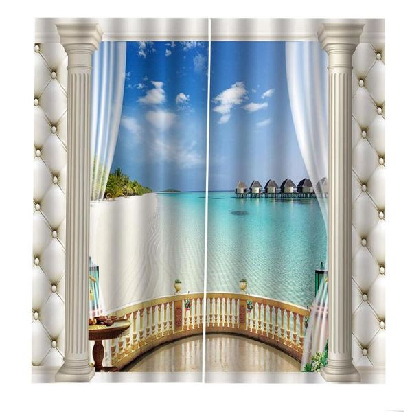 curtain & drapes customize living room bedroom 3d window blackout beach roman column landscape home decor
curtain & drapes customize living room bedroom 3d window blackout beach roman column landscape home decor