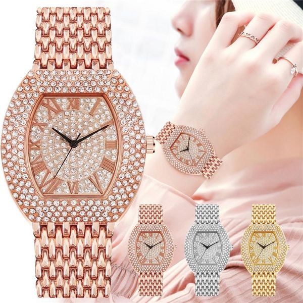 wristwatches luxury women tonneau bracelet watch full rhinestone female roma numbers quartz clock relogio feminino, Slivery;brown
wristwatches luxury women tonneau bracelet watch full rhinestone female roma numbers quartz clock relogio feminino, Slivery;brown