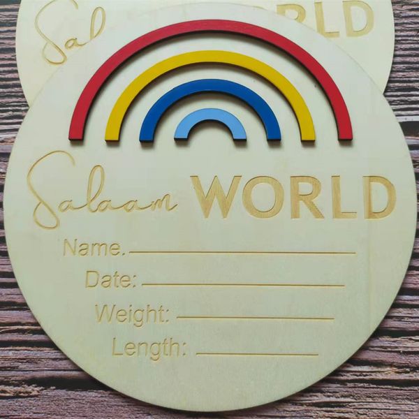 party supplies 20cm big size handmade painted colorful rainbow birth announcement salaam world milestone card
party supplies 20cm big size handmade painted colorful rainbow birth announcement salaam world milestone card