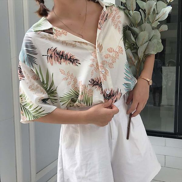 summer hawaii style loose comfort women t shirts casual short sleeve chiffon female clothing, White
summer hawaii style loose comfort women t shirts casual short sleeve chiffon female clothing, White