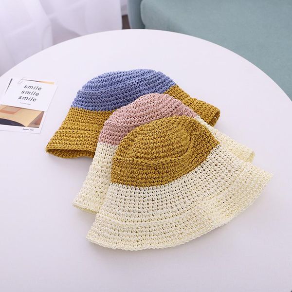 wide brim hats kids double colors straw hat girl fashion summer round fedoras cap out door beach uv protection, Blue;gray
wide brim hats kids double colors straw hat girl fashion summer round fedoras cap out door beach uv protection, Blue;gray