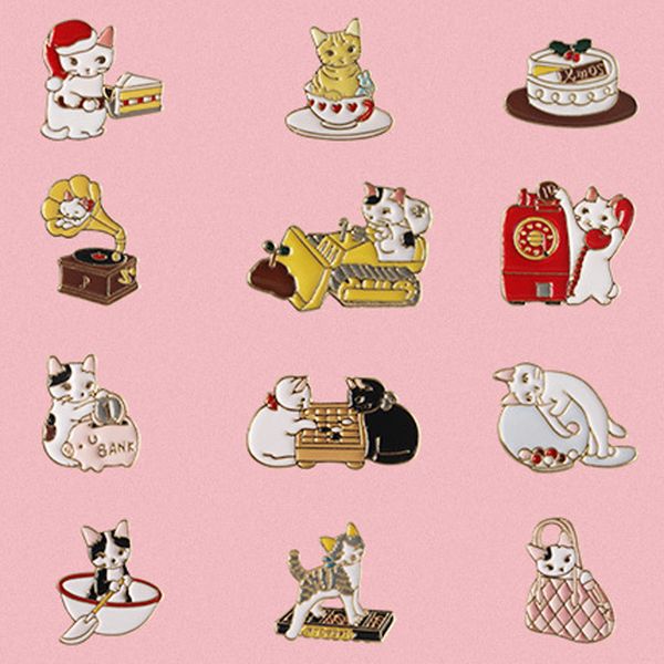 12pcs/ lot bag shirts jean accessories metal enamel kitty cat brooch pin badge, Gray
12pcs/ lot bag shirts jean accessories metal enamel kitty cat brooch pin badge, Gray
