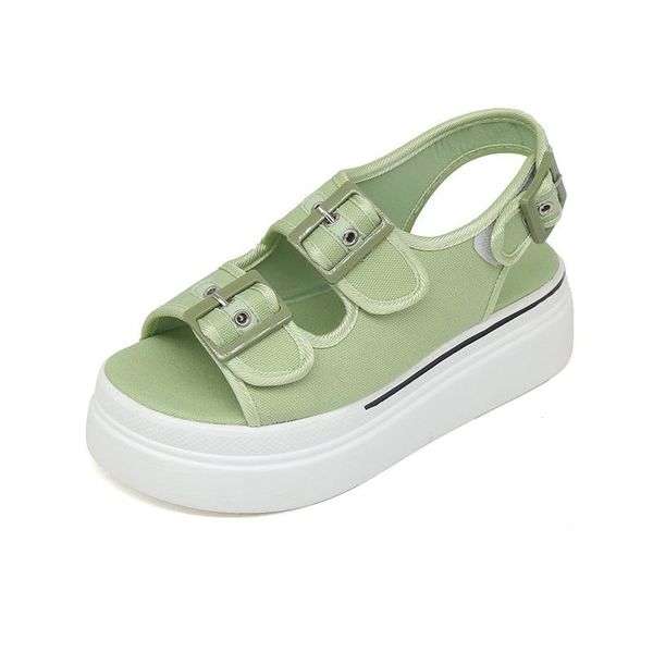 sandals canvas for women fashion round toe buckle green platform shoes woman 2021 summer casual thick bottom slides female, Black
sandals canvas for women fashion round toe buckle green platform shoes woman 2021 summer casual thick bottom slides female, Black