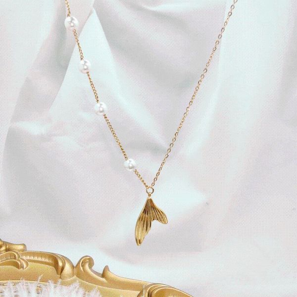 pendant necklaces korean version of simple fashion small pearl fishtail necklace female niche light luxury high sense for women, Silver
pendant necklaces korean version of simple fashion small pearl fishtail necklace female niche light luxury high sense for women, Silver