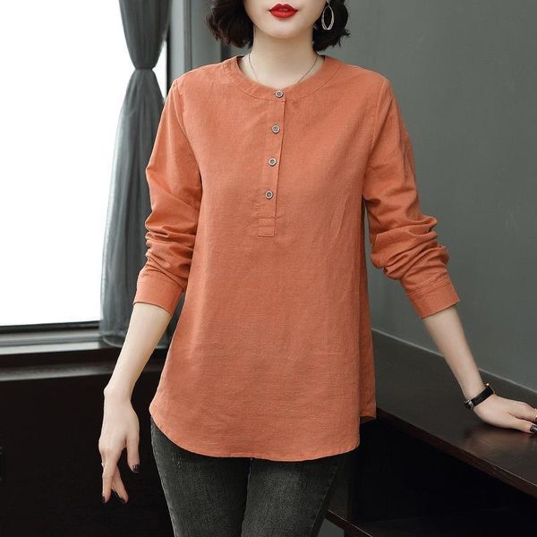 women's blouses & shirts blouse women cotton and linen shirt long sleeve loose lapel fashion plus size casual blusas ropa de mujer, White
women's blouses & shirts blouse women cotton and linen shirt long sleeve loose lapel fashion plus size casual blusas ropa de mujer, White