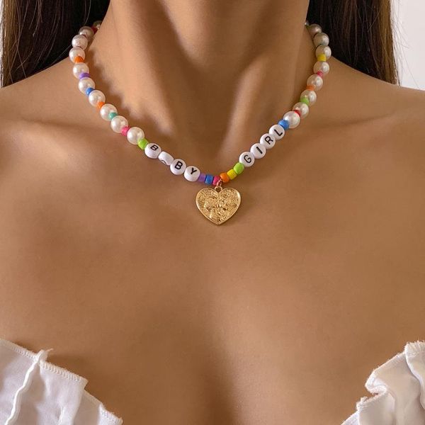 chokers fashion asymmetric letter baby girl beaded necklace for women vintage metal love heart pendant clavicle female jewelry, Golden;silver
chokers fashion asymmetric letter baby girl beaded necklace for women vintage metal love heart pendant clavicle female jewelry, Golden;silver