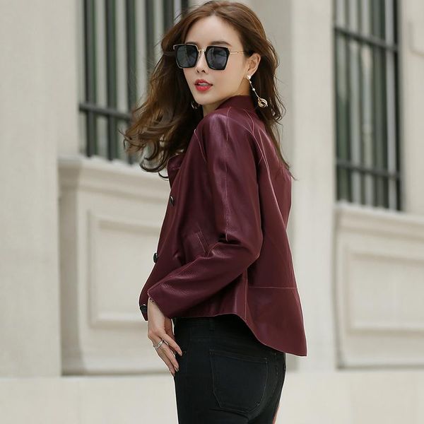 women's leather & faux 2021 fashion real sheepskin coat woman genuine jacket motorcycle korean style short autumn clothes wpy3858, Black
women's leather & faux 2021 fashion real sheepskin coat woman genuine jacket motorcycle korean style short autumn clothes wpy3858, Black