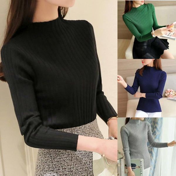 women's sweaters women knitted sweater half turtleneck jumper solid color slim pullover knit, White;black
women's sweaters women knitted sweater half turtleneck jumper solid color slim pullover knit, White;black