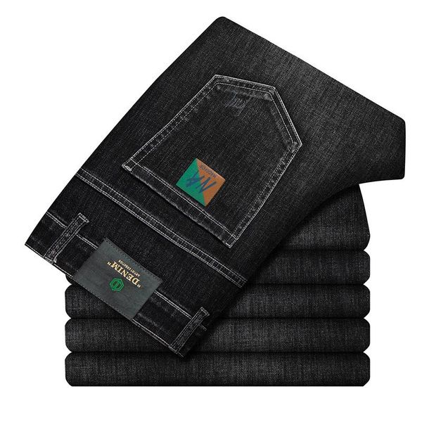 men's jeans large business classic black gray straight tube version medium waist pure cotton casual pants/boutique brand, Blue
men's jeans large business classic black gray straight tube version medium waist pure cotton casual pants/boutique brand, Blue