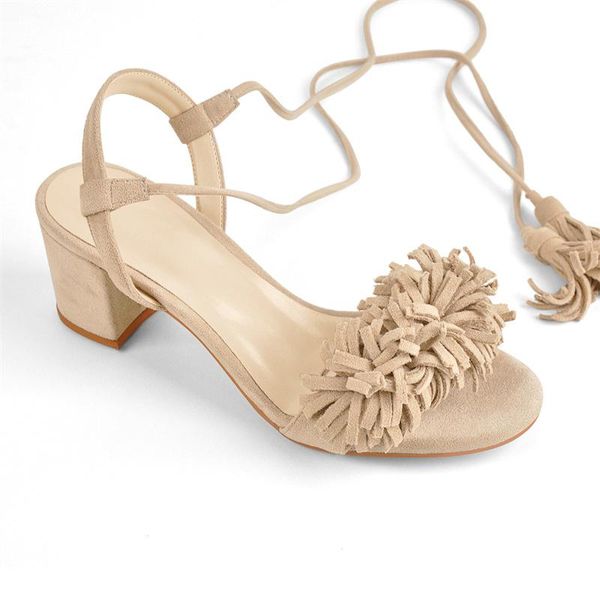 sandals richealnana 2021 lace-up fringe ankle strap faux suede shoes floral round open toe chunky heels wedding party, Black
sandals richealnana 2021 lace-up fringe ankle strap faux suede shoes floral round open toe chunky heels wedding party, Black