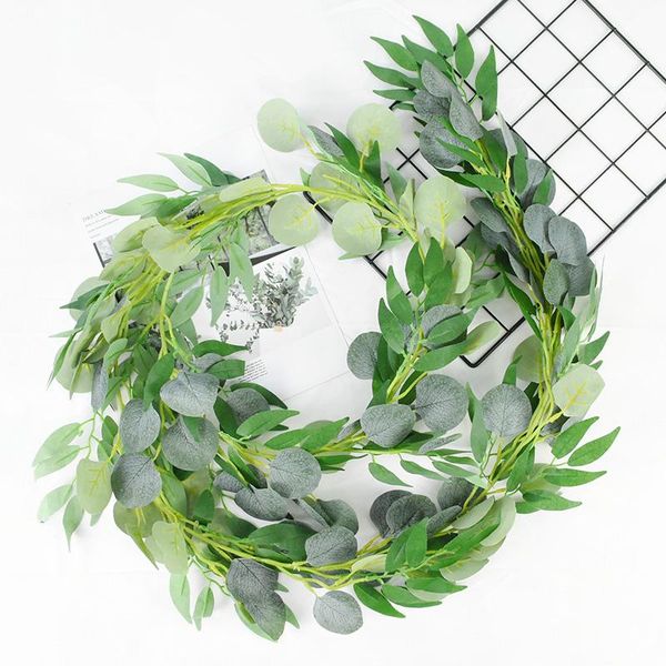 decorative flowers & wreaths green eucalyptus leaves garland wisteria artificial rattan fake plant silk leaf vines for wedding home garden d
decorative flowers & wreaths green eucalyptus leaves garland wisteria artificial rattan fake plant silk leaf vines for wedding home garden d
