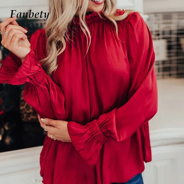 2021 new women elegant turtleneck solid flare sleeve blouses spring casual pleated layered pullover office ladies shirt blusas xp5g, White;black
2021 new women elegant turtleneck solid flare sleeve blouses spring casual pleated layered pullover office ladies shirt blusas xp5g, White;black