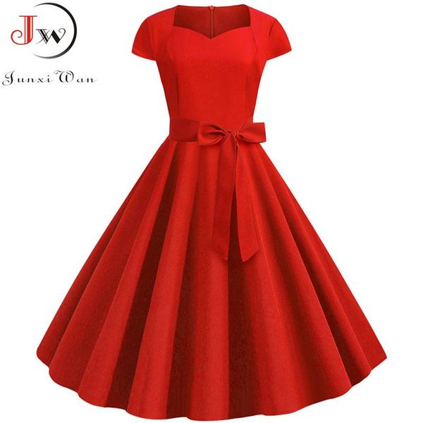 party dresses 2021 summer vintage dress robe femme women solid red black square collar retro rockabilly belt vestidos plus size, White;black
party dresses 2021 summer vintage dress robe femme women solid red black square collar retro rockabilly belt vestidos plus size, White;black