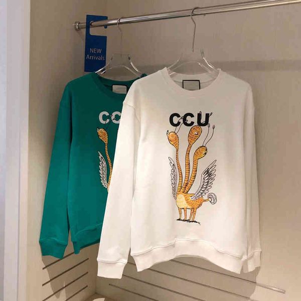 2022 factory wholesale new + correct version of three headed bird animal print men's and women's same couple casual hoodie, Black
2022 factory wholesale new + correct version of three headed bird animal print men's and women's same couple casual hoodie, Black
