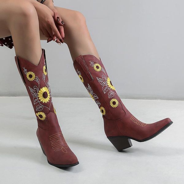 boots women fashion spring low heel shoes cool british embroidered design soft short party knee high red, Black
boots women fashion spring low heel shoes cool british embroidered design soft short party knee high red, Black
