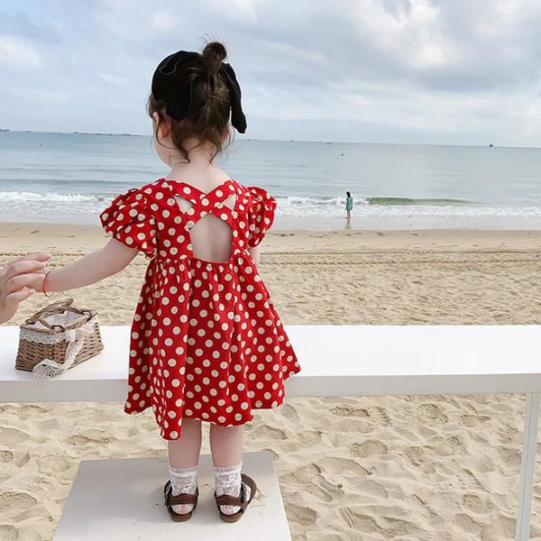 girl's dresses 2-7t toddler kid baby girl clothes summer short sleeve polka dot red dress elegant beach cute sweet sundress infant outf, Red;yellow
girl's dresses 2-7t toddler kid baby girl clothes summer short sleeve polka dot red dress elegant beach cute sweet sundress infant outf, Red;yellow