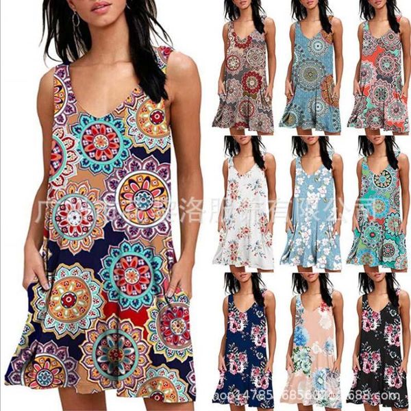 casual dresses ropa mujer summer dress women stylish sleeveless print floral with pocket ladies beach jurken sundress, Black;gray
casual dresses ropa mujer summer dress women stylish sleeveless print floral with pocket ladies beach jurken sundress, Black;gray
