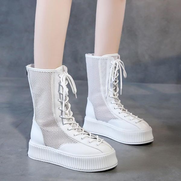 boots fashion women back zipper platform thick bottom breathable mid calf summer woman round toe lace up shoes, Black
boots fashion women back zipper platform thick bottom breathable mid calf summer woman round toe lace up shoes, Black