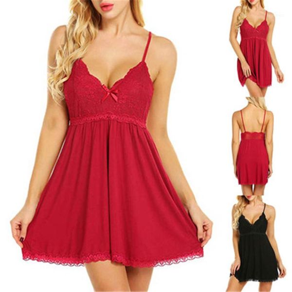summer female new perspective mesh sling skirt thong nightdress women lace erotic lingerie sets fashion trend plus size home pajamas, Black;red
summer female new perspective mesh sling skirt thong nightdress women lace erotic lingerie sets fashion trend plus size home pajamas, Black;red