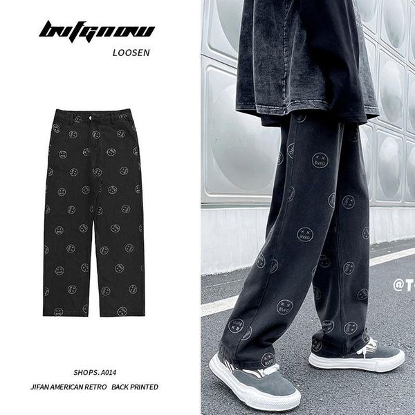 men's jeans pr loose mopping pants trousers plus size high street full print 2021 autumn fashion casual, Blue
men's jeans pr loose mopping pants trousers plus size high street full print 2021 autumn fashion casual, Blue