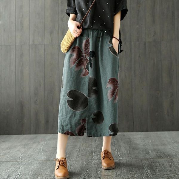 skirts women print floral 2021 summer vintage elastic waist cotton pockets straight bc30, Black
skirts women print floral 2021 summer vintage elastic waist cotton pockets straight bc30, Black