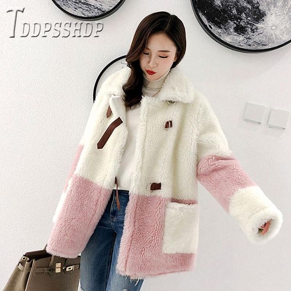 women's down & parkas 2021 winter fashion imitation lambswool elegant thick warm outerwear patchwork coat, Black
women's down & parkas 2021 winter fashion imitation lambswool elegant thick warm outerwear patchwork coat, Black