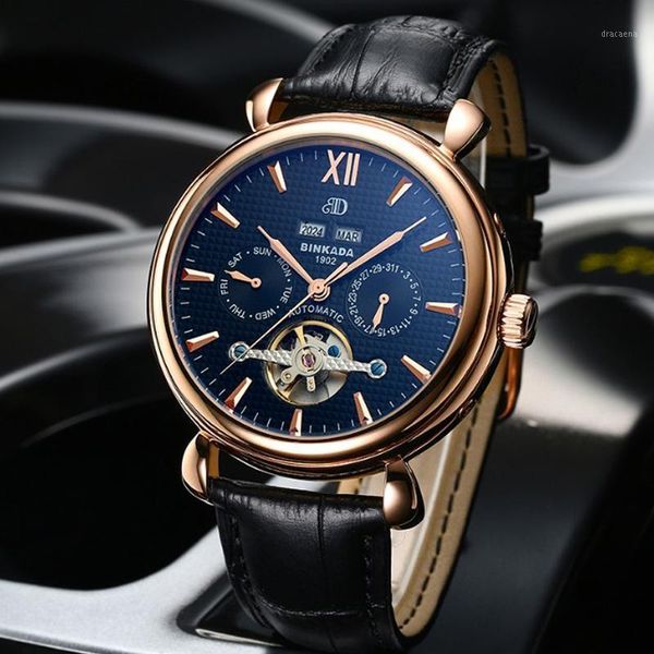 casual men wristwatch binkada automatic skeleton toubillion mechanical watch function luxury classic business wristwatches, Slivery;brown
casual men wristwatch binkada automatic skeleton toubillion mechanical watch function luxury classic business wristwatches, Slivery;brown