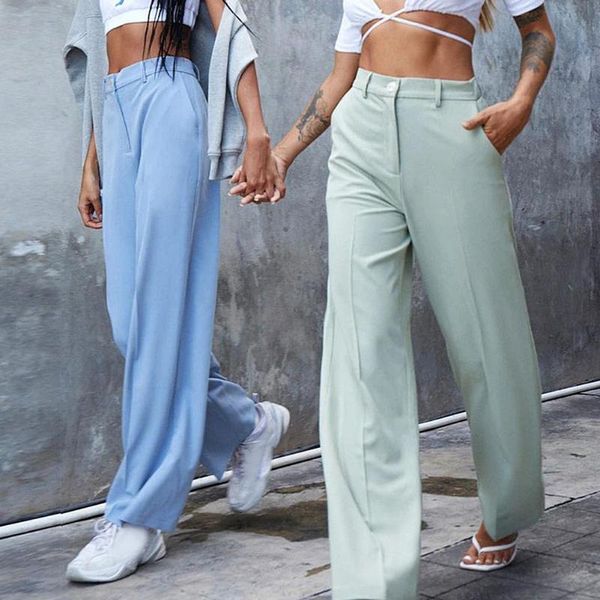 women fashion gym sport long straight wide leg casual pants solid color high waist pockets straight suit trousers dress pants, Black;white
women fashion gym sport long straight wide leg casual pants solid color high waist pockets straight suit trousers dress pants, Black;white
