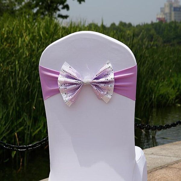 10pcs/lot elastic spandex band bow tie sequin chair sash for wedding party birthday decoration supplies sashes
10pcs/lot elastic spandex band bow tie sequin chair sash for wedding party birthday decoration supplies sashes