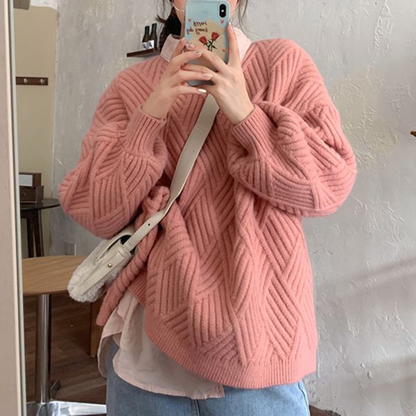 2021 ol outwear solid twist knitted sweater women new autumn winter elegant thick warm female pullover sweaters pull femme uqu1, White;black
2021 ol outwear solid twist knitted sweater women new autumn winter elegant thick warm female pullover sweaters pull femme uqu1, White;black