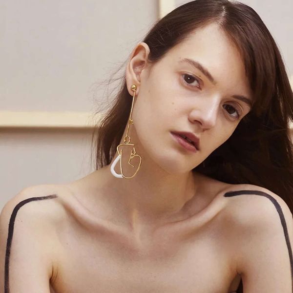 hbp fashion niche design asymmetric portrait funny long simple personality trendy earrings, Silver
hbp fashion niche design asymmetric portrait funny long simple personality trendy earrings, Silver