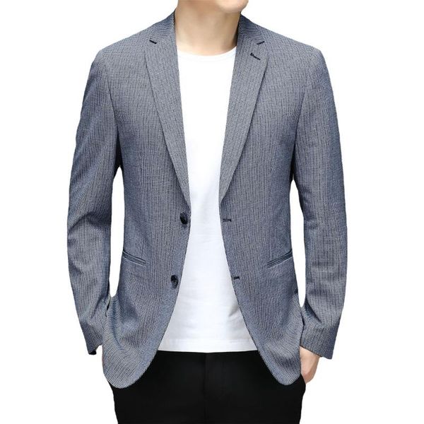 men's suits & blazers 2021 spring suit men korean style plaid non-iron casual small jacket, White;black
men's suits & blazers 2021 spring suit men korean style plaid non-iron casual small jacket, White;black