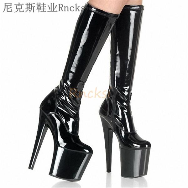 boots super high heels, stiletto platform, knee web celebrity boots, sky-high thin patent-leather heel and waterproof for women, Black
boots super high heels, stiletto platform, knee web celebrity boots, sky-high thin patent-leather heel and waterproof for women, Black