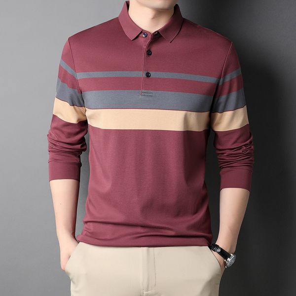 men's striped t-shirt men's casual lapel dad loose spring autumn middle-aged and young people long sleeve korean thin style trend, White;black
men's striped t-shirt men's casual lapel dad loose spring autumn middle-aged and young people long sleeve korean thin style trend, White;black