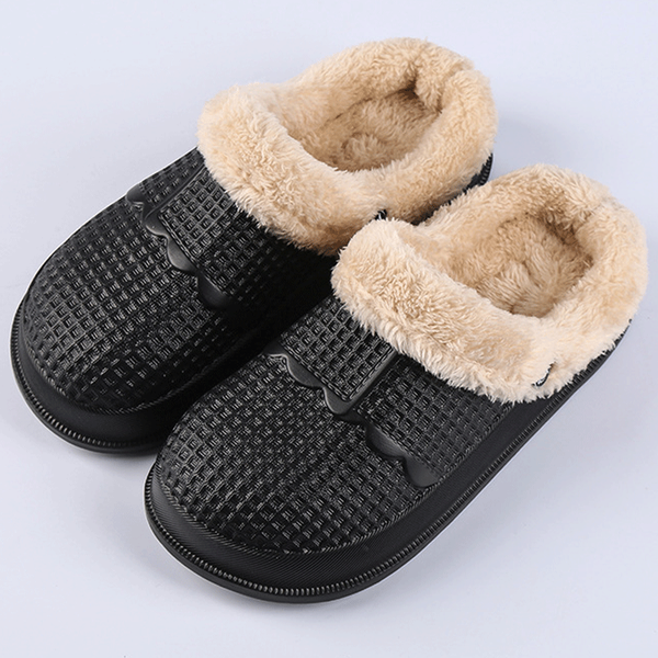 eva couple antiskid waterproof wear-resistant outdoor slippers warm cozy plush indoor women shoes men winter slippers, Black
eva couple antiskid waterproof wear-resistant outdoor slippers warm cozy plush indoor women shoes men winter slippers, Black