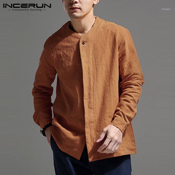 incerun vintage men shirt long sleeve retro cotton linen button chinese style casual camisa masculina v neck solid shirts 20191, White;black
incerun vintage men shirt long sleeve retro cotton linen button chinese style casual camisa masculina v neck solid shirts 20191, White;black