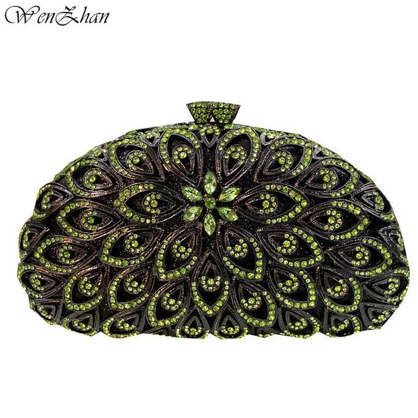 evening bags dazzling green flower crystal clutch purse bag women formal dinner handbag wedding bridal a9-1
evening bags dazzling green flower crystal clutch purse bag women formal dinner handbag wedding bridal a9-1