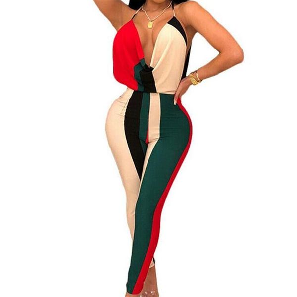 women's jumpsuits & rompers lady women summer clubwear playsuit bodycon romper trousers multicolor stitching jumpsuit combinaison femme, Black;white
women's jumpsuits & rompers lady women summer clubwear playsuit bodycon romper trousers multicolor stitching jumpsuit combinaison femme, Black;white