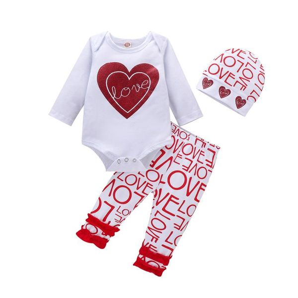 baby romper jumpsuit set infant baby girls valentine's day hearts romper+letter printed pants outfits ropa de niña, White
baby romper jumpsuit set infant baby girls valentine's day hearts romper+letter printed pants outfits ropa de niña, White