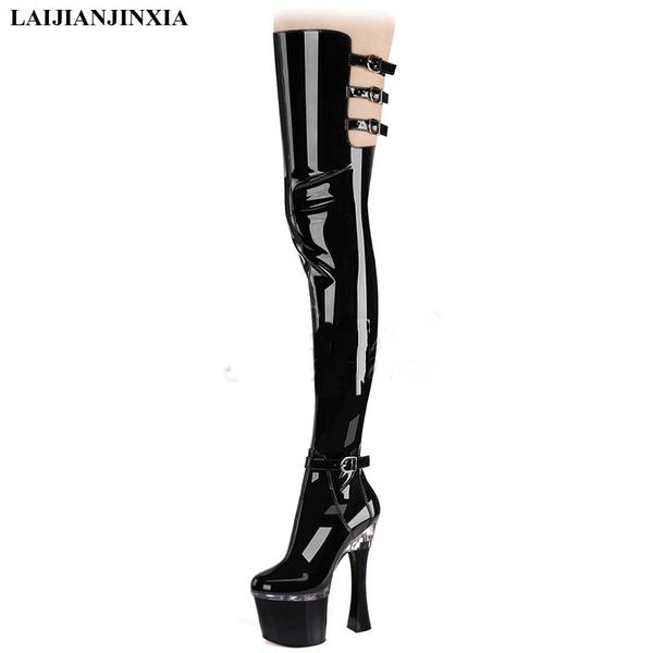 boots wedding party women's fashion knee-length plus size 18cm square high-heeled over the knee, Black
boots wedding party women's fashion knee-length plus size 18cm square high-heeled over the knee, Black