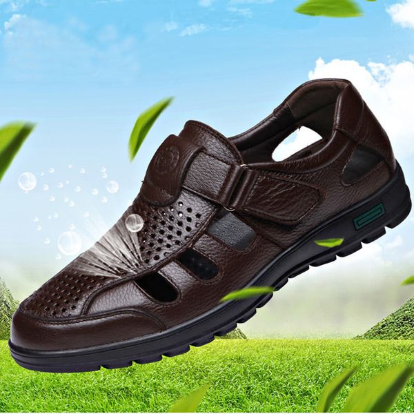 2020 new 2021 summer new mens leather sandals middle-aged and elderly slip-on hole shoes fashion trend dad shoes hollow sandals, Black
2020 new 2021 summer new mens leather sandals middle-aged and elderly slip-on hole shoes fashion trend dad shoes hollow sandals, Black