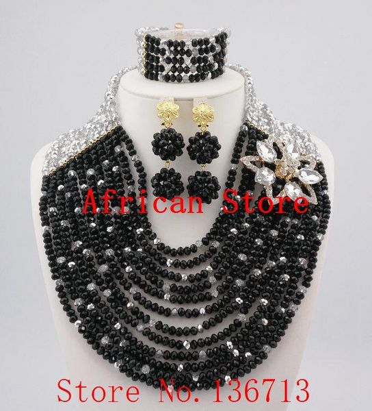 earrings & necklace est african beads jewelry set 2021 nigerian wedding 7 color multi layer / women l187, Silver
earrings & necklace est african beads jewelry set 2021 nigerian wedding 7 color multi layer / women l187, Silver