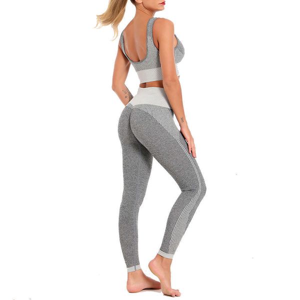 tight skirt fitness lifting quick hip drying exercise running vest set professional knitting seamless yoga suit designer, Gray
tight skirt fitness lifting quick hip drying exercise running vest set professional knitting seamless yoga suit designer, Gray
